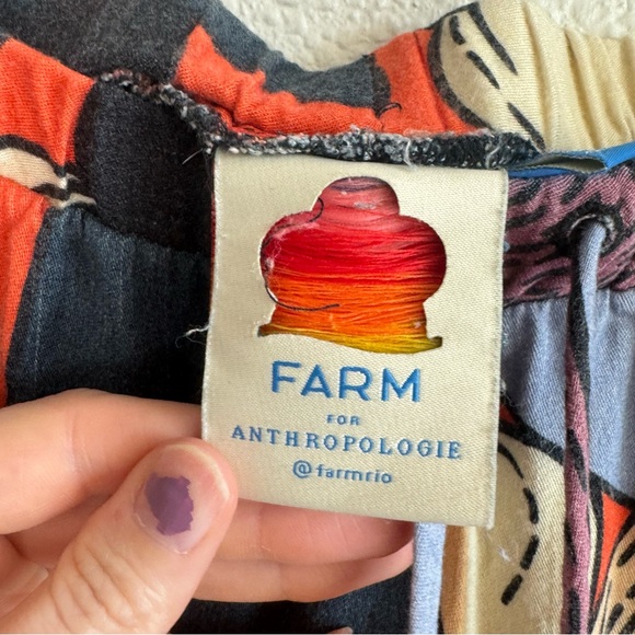 Farm Rio by Anthropologie Women's Large Printed Jellybean Joggers Boho Casual - Picture 5 of 16